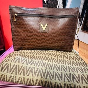 Mario Valentino Clutch PVC Brown